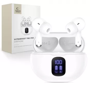 TECH-PROTECT ULTRABOOST TWS Earphone Pro G2 valkoinen