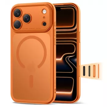 TECH-PROTECT MagPeak MagSafe takakansikotelo Apple iPhone 17 Pro Max, matta, Cosmic Orange