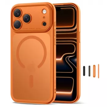 TECH-PROTECT MagPeak MagSafe takakansikotelo Apple iPhone 17 Pro Max, matta, Cosmic Orange
