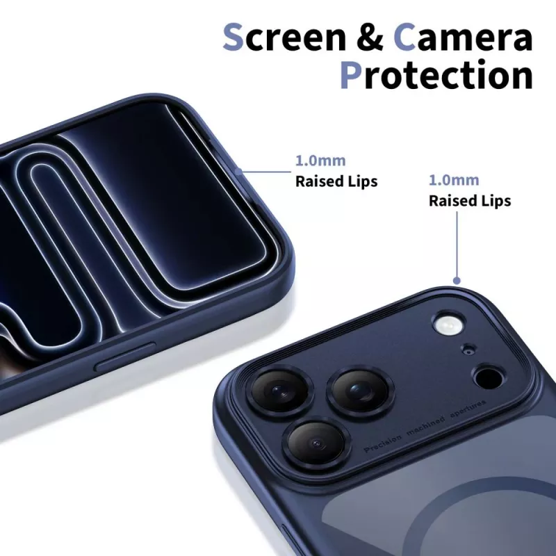TECH-PROTECT MAGPEAK MagSafe Hybrid kotelo Apple iPhone 17 Pro, Deep Blue/kirkas