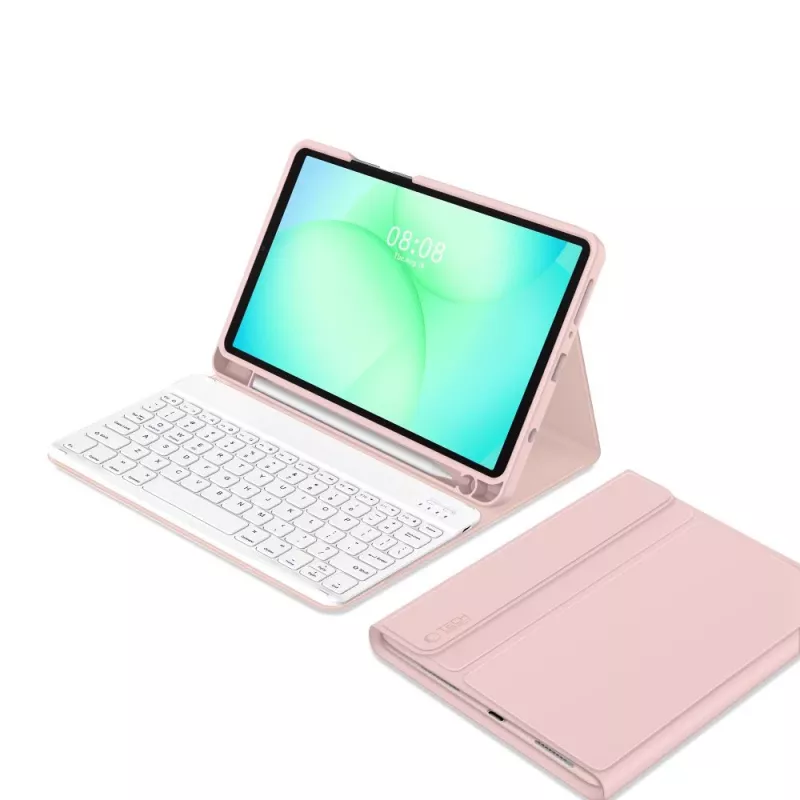 TECH-PROTECT SC Pen + Keyboard Samsung Galaxy Tab A9 / A11 8.7 X110 / X115 / X133 / X135, pinkki