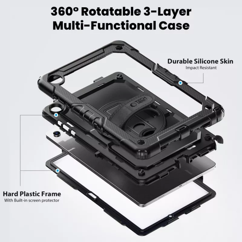 Tech-Protect Solid Case Samsung Galaxy Tab A9+ / A11+ PLUS 11.0 X210 / X215 / X216 / X230 / X235 / X236, musta