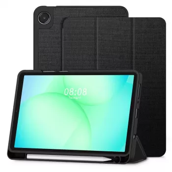 Tech-Protect SC PEN Canvas kotelo Samsung Galaxy Tab A9 / A11 8,7 tuuman X110 / X115 / X133 / X135, musta