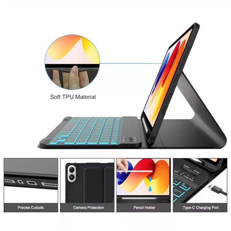 Tech-Protect SC PEN + KB Xiaomi Poco Pad M1 / Redmi Pad 2 Pro 12.1 musta