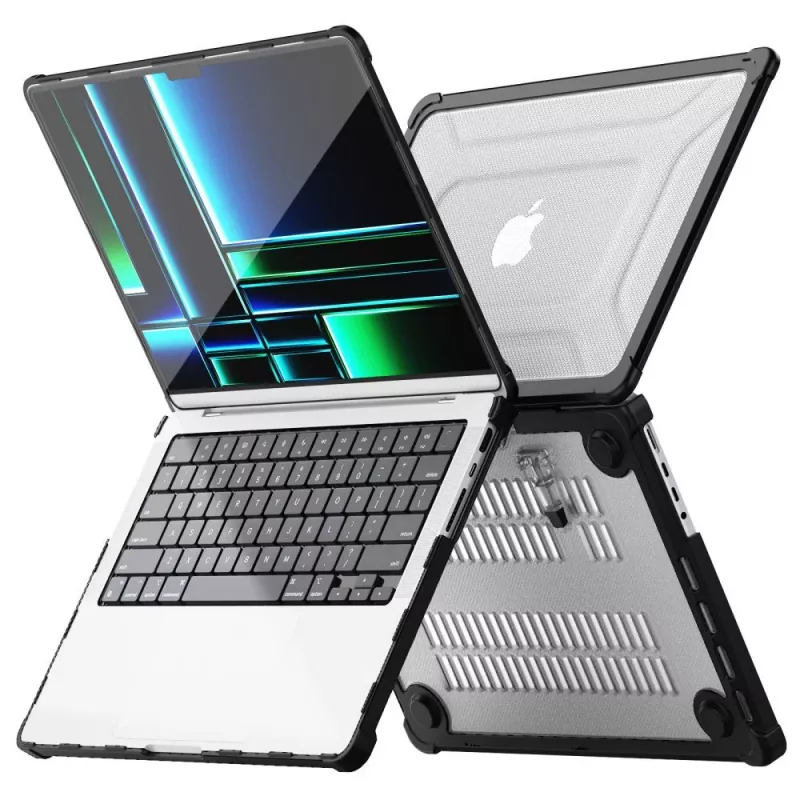 TECH-PROTECT SMARTSHELL PRO MACBOOK PRO 14 M1-M5 PRO / M5 PRO MAX 2021-2026 musta/kirkas