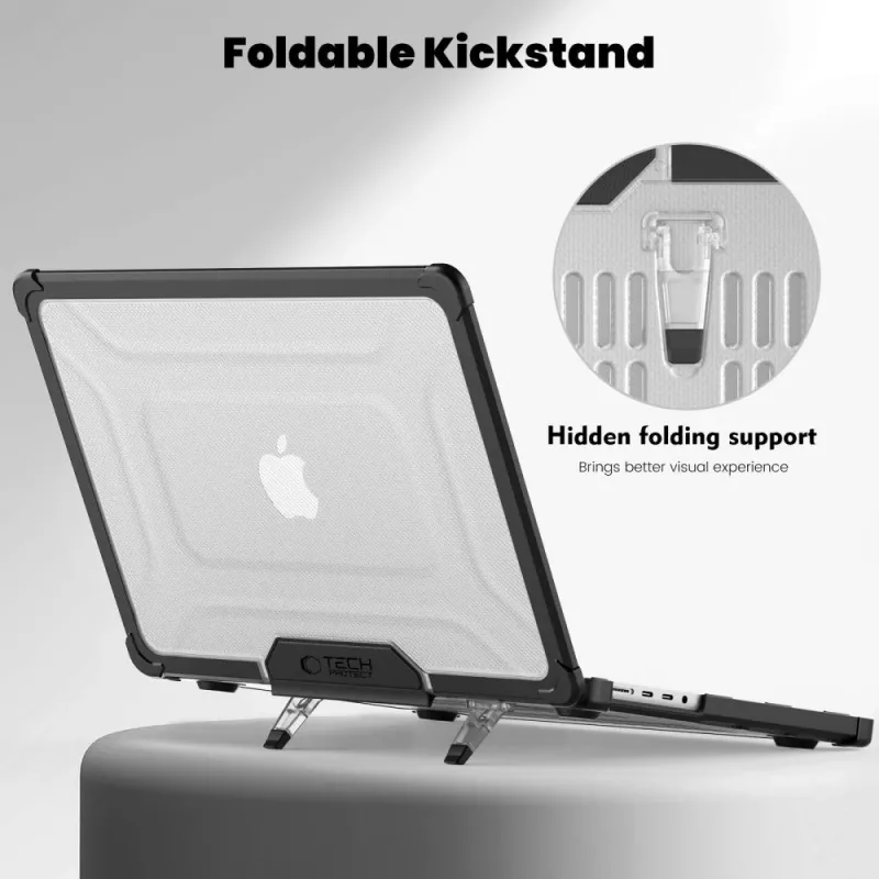 TECH-PROTECT SMARTSHELL PRO MACBOOK PRO 14 M1-M5 PRO / M5 PRO MAX 2021-2026 musta/kirkas
