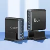 TECH-PROTECT DC160W-GAN 6-porttinen pöytälaturi PD 160W / QC3.0 musta