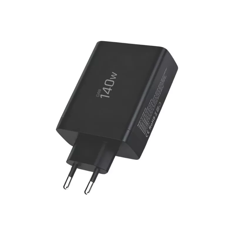 TECH-PROTECT NC140W-GAN 4-porttinen verkkolaturi PD 140W / QC3.0 musta