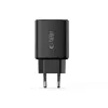 TECH-PROTECT NCA65W-GAN 3-porttinen verkkolaturi PD 65W / QC3.0 musta