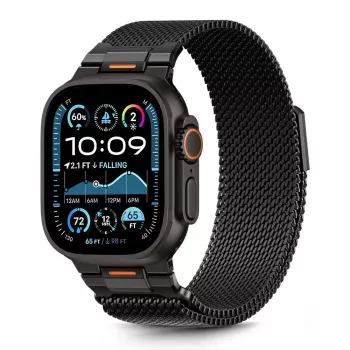 Tech-Protect Milano Vanguard Apple Watch 8 / 9 / 10 / 11 / SE / Ultra (44 / 45 / 46 / 49 mm) musta