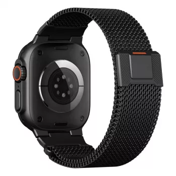 Tech-Protect Milano Vanguard Apple Watch 8 / 9 / 10 / 11 / SE / Ultra (44 / 45 / 46 / 49 mm) musta