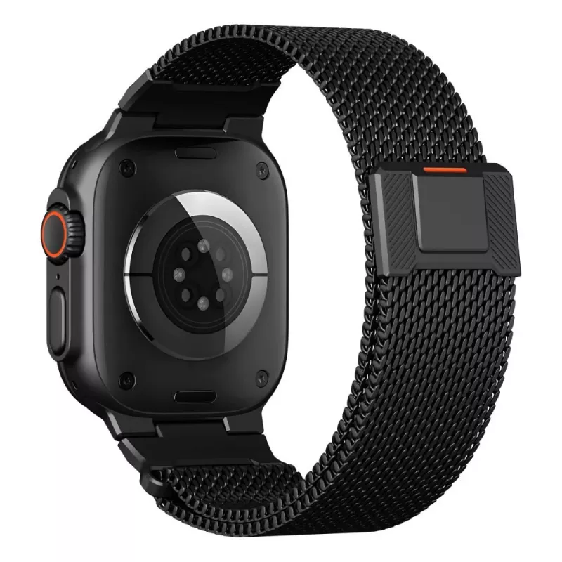 Tech-Protect Milano Vanguard Apple Watch 8 / 9 / 10 / 11 / SE / Ultra (44 / 45 / 46 / 49 mm) musta