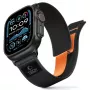 TECH-PROTECT NYLON ELITE Apple Watch 8 / 9 / 10 / 11 / SE / Ultra (44 / 45 / 46 / 49 mm) musta/oranssi