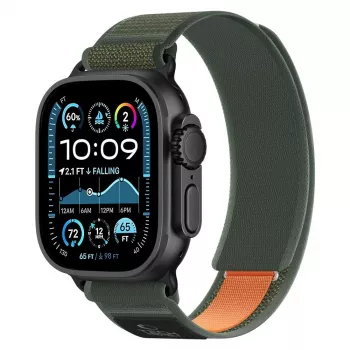 TECH-PROTECT NYLON ELITE APPLE WATCH 8 / 9 / 10 / 11 / SE / ULTRA (44 / 45 / 46 / 49 MM) vihreä/oranssi