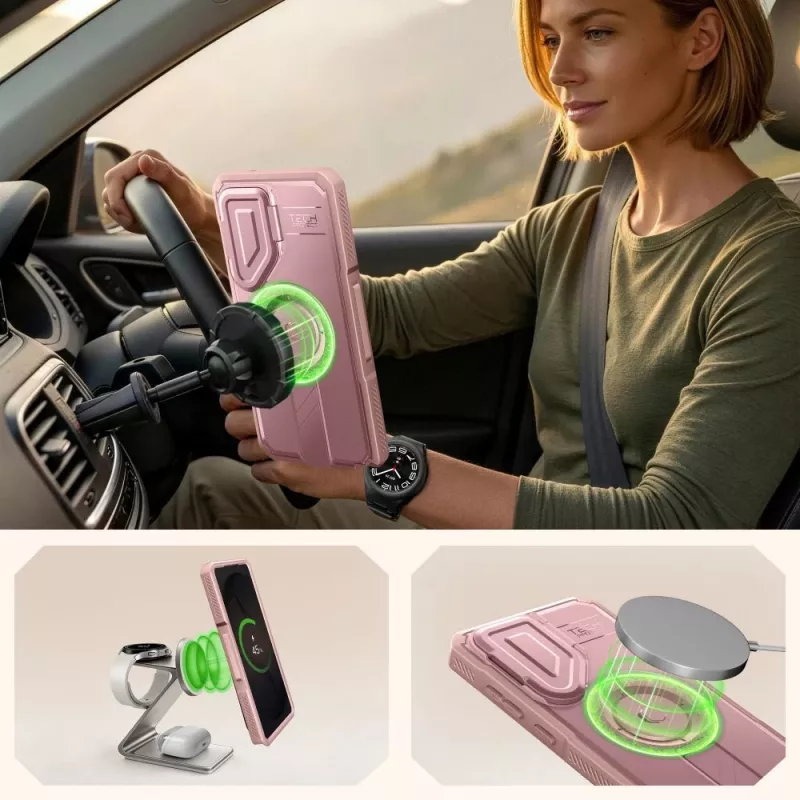 TECH-PROTECT KEVLAR MAGSAFE 2-SET GALAXY S26 ULTRA pinkki