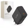 TECH-PROTECT NC200W-GAN 4-porttinen verkkolaturi PD 200W / QC3.0 musta