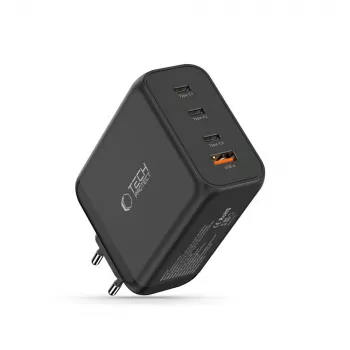TECH-PROTECT NC200W-GAN 4-porttinen verkkolaturi PD 200W / QC3.0 musta