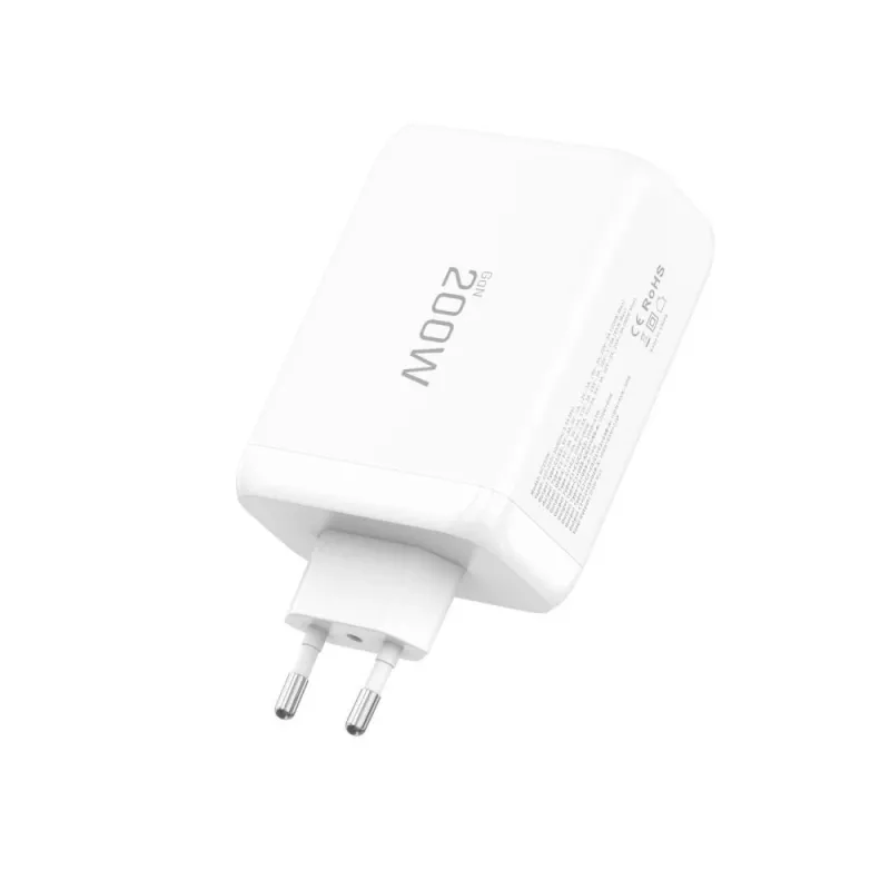 TECH-PROTECT NC200W-GAN 4-porttinen verkkolaturi PD 200W / QC3.0 valkoinen