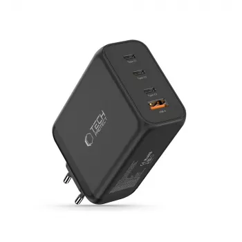 TECH-PROTECT NC240W-GAN 4-porttinen verkkolaturi PD 240W / QC3.0 musta