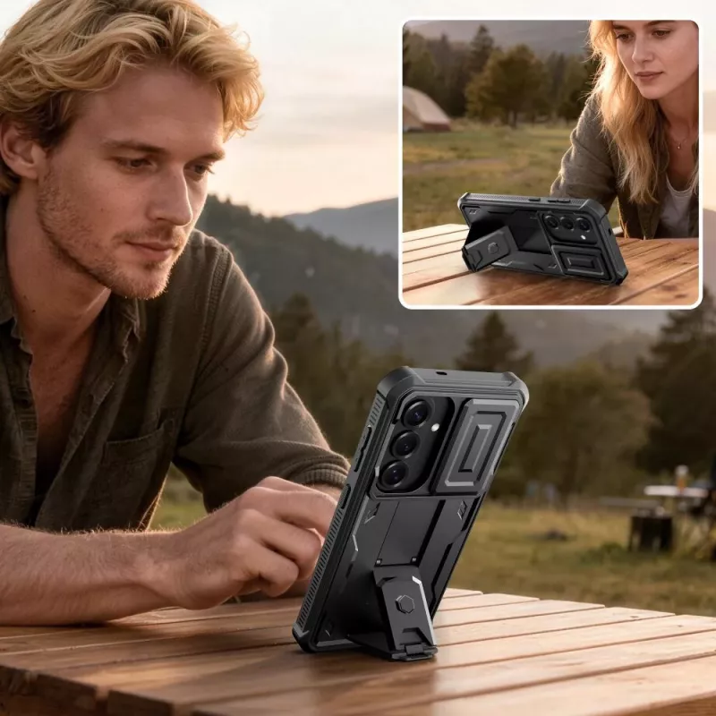 Tech-Protect Kevlar CAM+ 2-Set Galaxy S26 musta