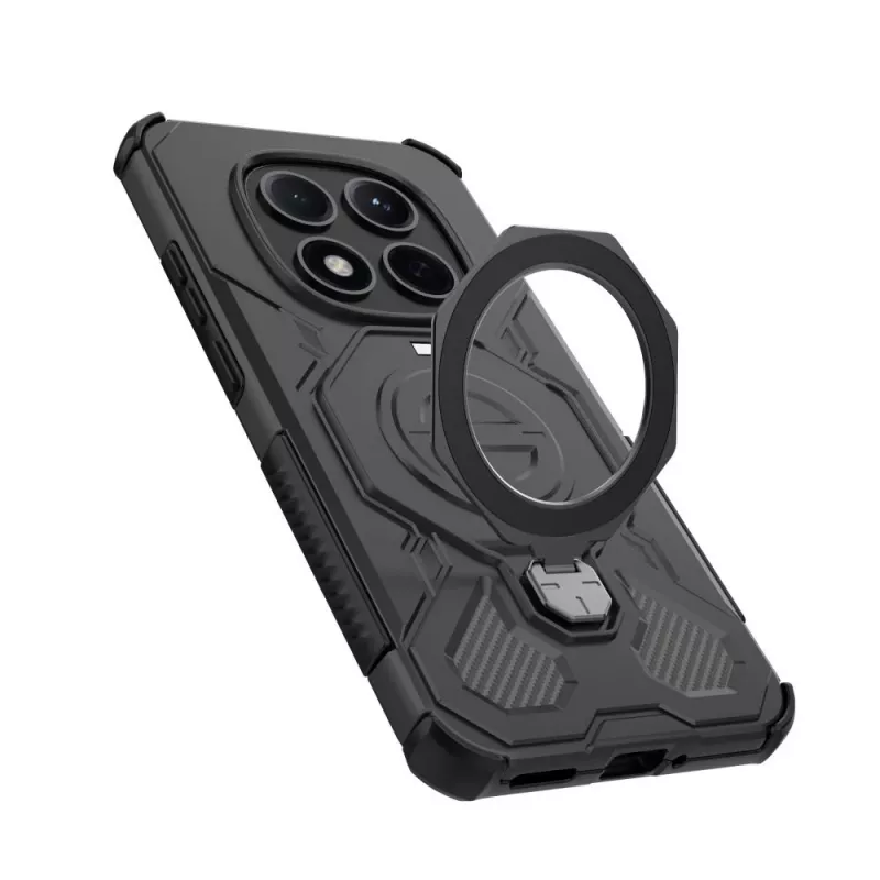 Tech-Protect Tacticstand Magsafe -kotelo Xiaomi Poco M8 Pro / Redmi Note 15 Pro+ Plus 5G, mattamusta