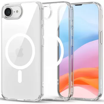 Tech-Protect Flexair Hybrid MagSafe -kotelo Apple iPhone 16E/17E, läpinäkyvä