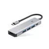 TECH-PROTECT HB01 HUB -sovitin 5in1 Type-C + USB3.0 + HDMI 4K 60HZ + PD100W SPACE GREY