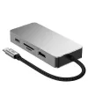 TECH-PROTECT HB05 9-in-1 USB-C -keskitinsovitin, USB 2.0, USB 3.0, HDMI 4K 60Hz, SD/TF, PD 100W, RJ45 gigabit Ethernet, Space Grey