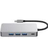 TECH-PROTECT HB05 9-in-1 USB-C -keskitinsovitin, USB 2.0, USB 3.0, HDMI 4K 60Hz, SD/TF, PD 100W, RJ45 gigabit Ethernet, Space Grey