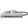 TECH-PROTECT HB03 -keskitinsovitin 5in1 Type-C + USB 2.0 + USB 3.0 + RJ45 Space Grey