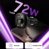 TECH-PROTECT CC06 3-porttinen autolaturi PD 72W + FM-lähetin Bluetooth, musta