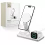 TECH-PROTECT QI15W-A47 3-in-1 magneettinen MagSafe-langaton laturi valkoinen