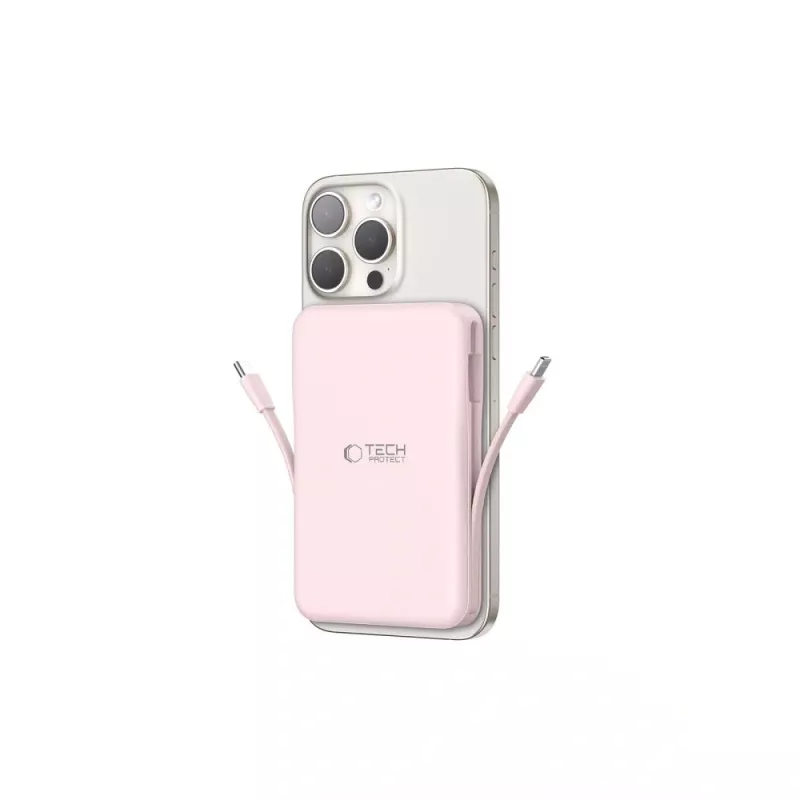 TECH-PROTECT PB31 LIFEMAG MagSafe-varavirtalähde 10000mAh pinkki