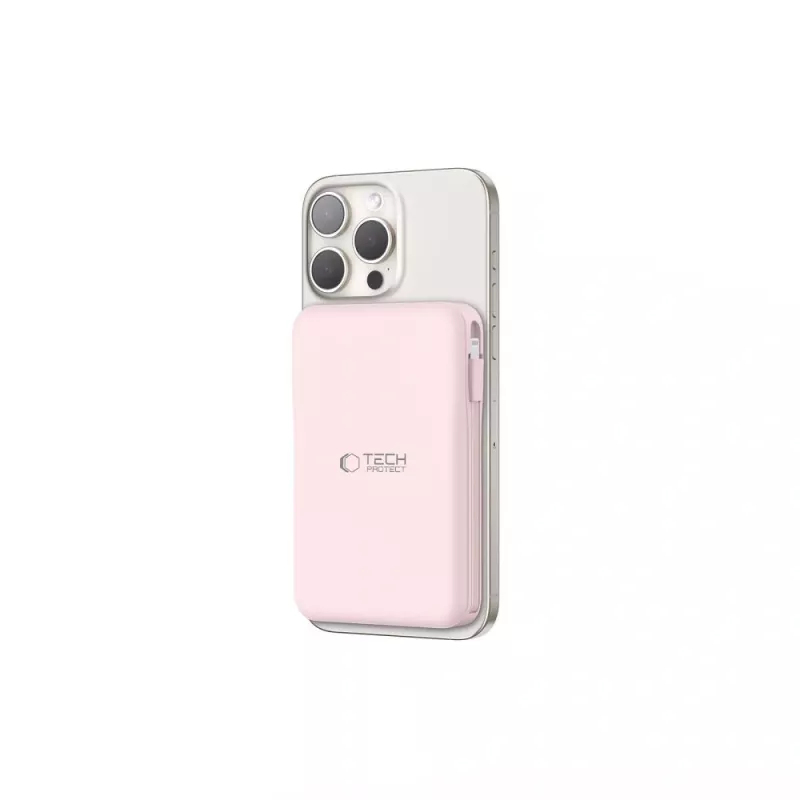 TECH-PROTECT PB31 LIFEMAG MagSafe-varavirtalähde 10000mAh pinkki