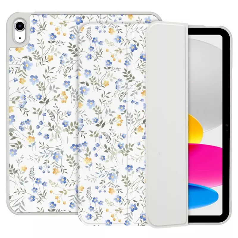 Tech-Protect SC Pen -kotelo iPad 10.9 (10th Gen, 2022) / iPad 11 (2025) -tableteille, kukka
