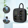 TECH-PROTECT PCS3X4 jatkojohto 2 USB & 2 Type-C & 3 pistorasiaa 200cm musta