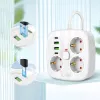 TECH-PROTECT PCS3X4 jatkojohto 2 USB & 2 Type-C & 3 pistorasiaa 200cm valkoinen