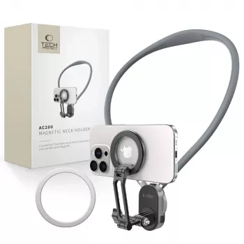 TECH-PROTECT AC200 magneettinen MagSafe & GoPro & DJI kaulapidike Crayon Grey
