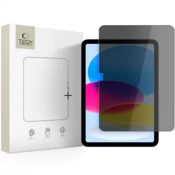 Tech-Protect Glass Spy+ tietosuoja-näytönsuojakalvo Apple iPad 10,9 tuumaa (10. sukupolvi 2022) / 11 tuumaa (2025) - karkaistu lasi, 2-suuntainen tietosuoja, 9H-kovuus, 0,3 mm, oleofobinen pinnoite, kuplaton, läpinäkyvä