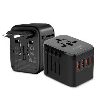 TECH-PROTECT TA200 matkasovitin EU / UK / US / AU musta