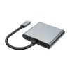 TECH-PROTECT HB08 keskitin 4-in-1 USB-C + USB 2.0 + 2x HDMI 4K 60Hz avaruudenharmaa