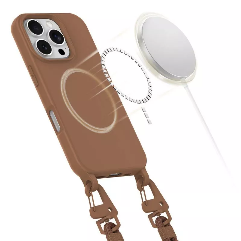 Tech-Protect Magnecklage MagSafe-kotelo iPhone 16 Pro Max ruskea