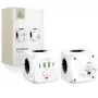 TECH-PROTECT PCL3X4 jatkojohto 3 Schuko-pistorasiaa 2 USB-A 2 USB-C 2 m valkoinen