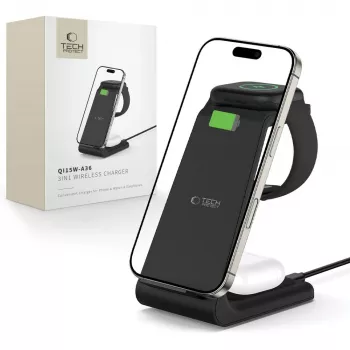 TECH-PROTECT QI15W-A36 3-in-1 langaton laturi Apple musta