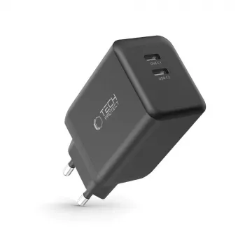 TECH-PROTECT NC45W-GAN 2-porttinen verkkolaturi PD 45W musta