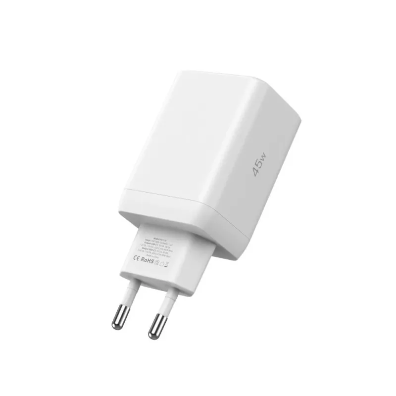 TECH-PROTECT NC45W-GAN 2-porttinen verkkolaturi PD 45W + USB-C-kaapeli valkoinen