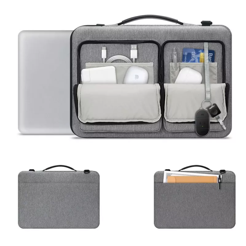 Tech-Protect Defender Bag kannettavan tietokoneen laukku 13-14 harmaa