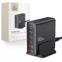 Tech-Protect DC80W-GAN 6-PORT GaN 80W USB-C-laturi musta