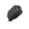 TECH-PROTECT NCM33 2-porttinen verkkolaturi PD 33W / QC3.0 musta