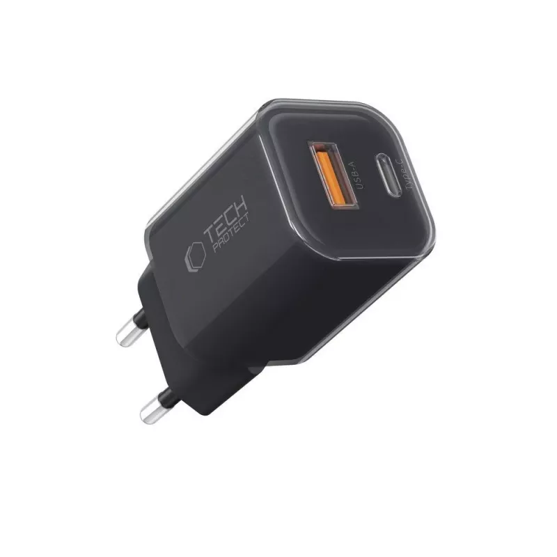 TECH-PROTECT NCM33 2-porttinen verkkolaturi PD 33W / QC3.0 musta